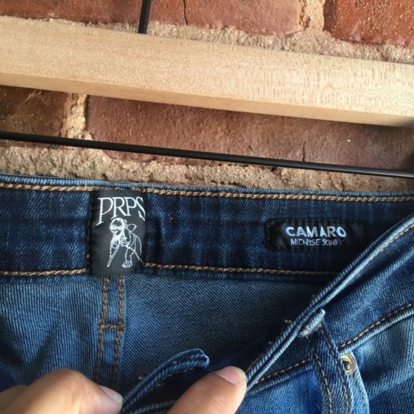 NEW PRPS Camaro Mid Rise Skinny Two Tone Size 27 Jeans - Picture 2 of 10